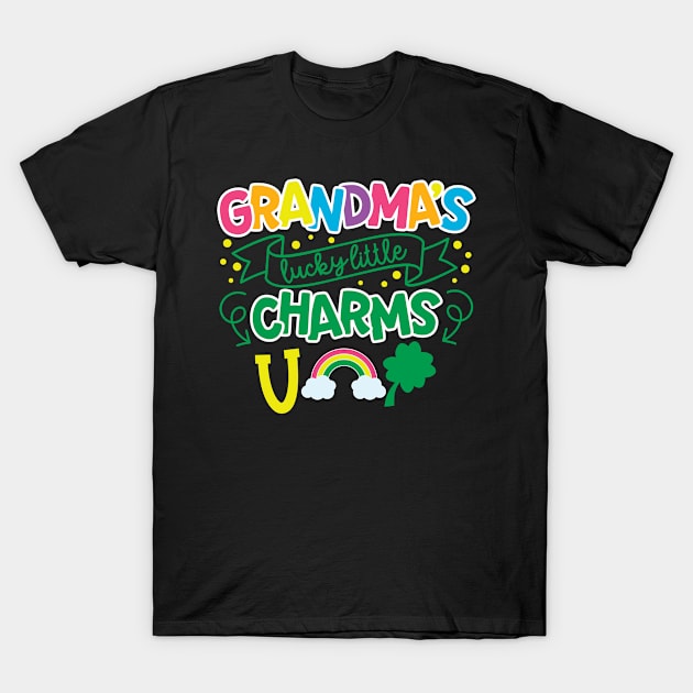 Grandma's Lucky Little Charms Clover Shamrock T-Shirt by magazin